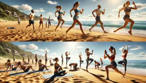 actividad física en la playa